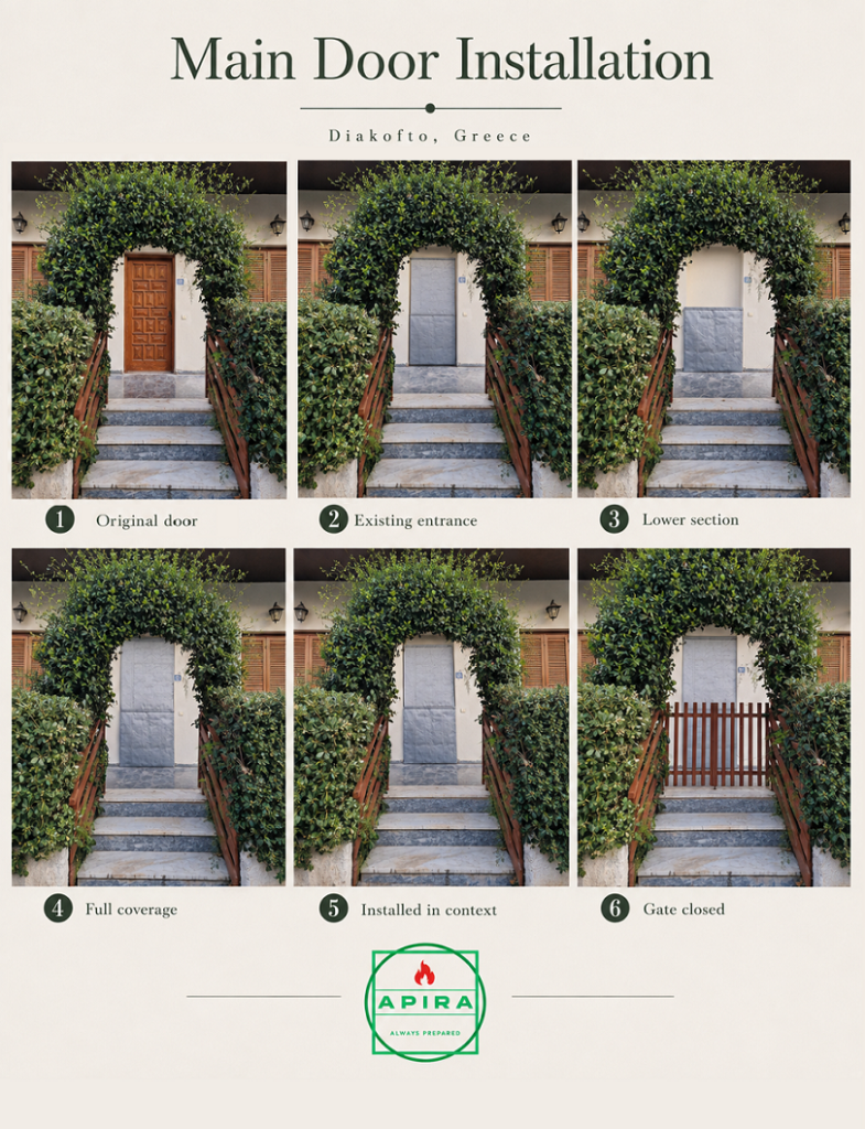 New APIRA Installation in Diakofto, Greece Main Door 